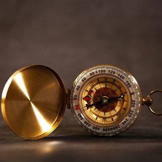 Antique Navigational Brass Compass