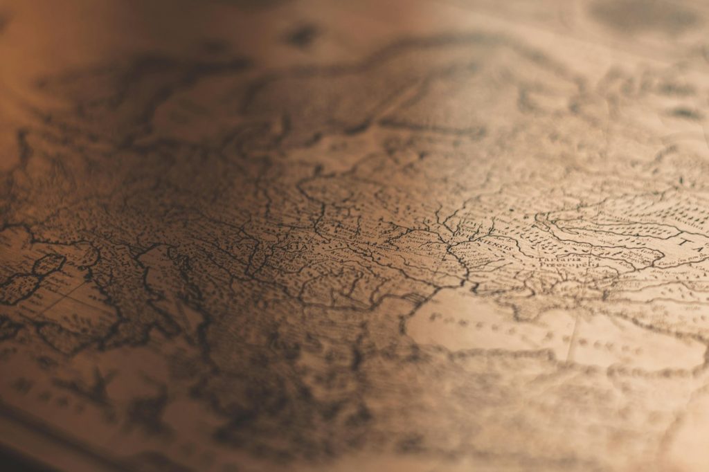 Decorative atlas map print