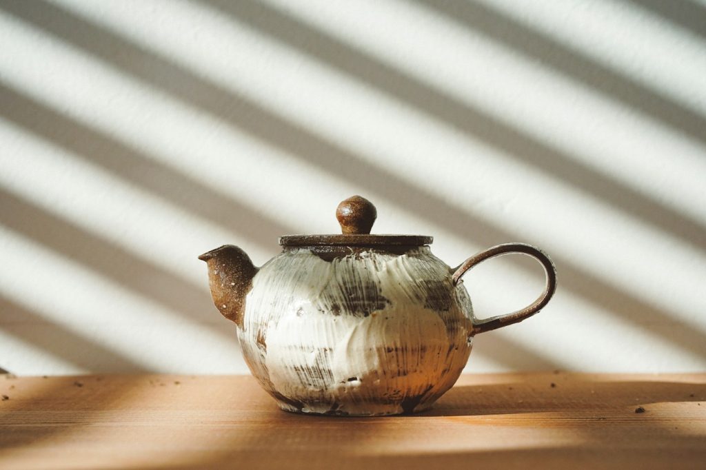 Glazed studio teapot