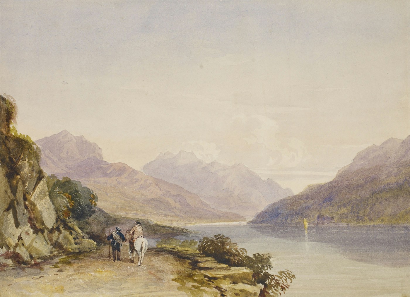 Lakeside riders art print