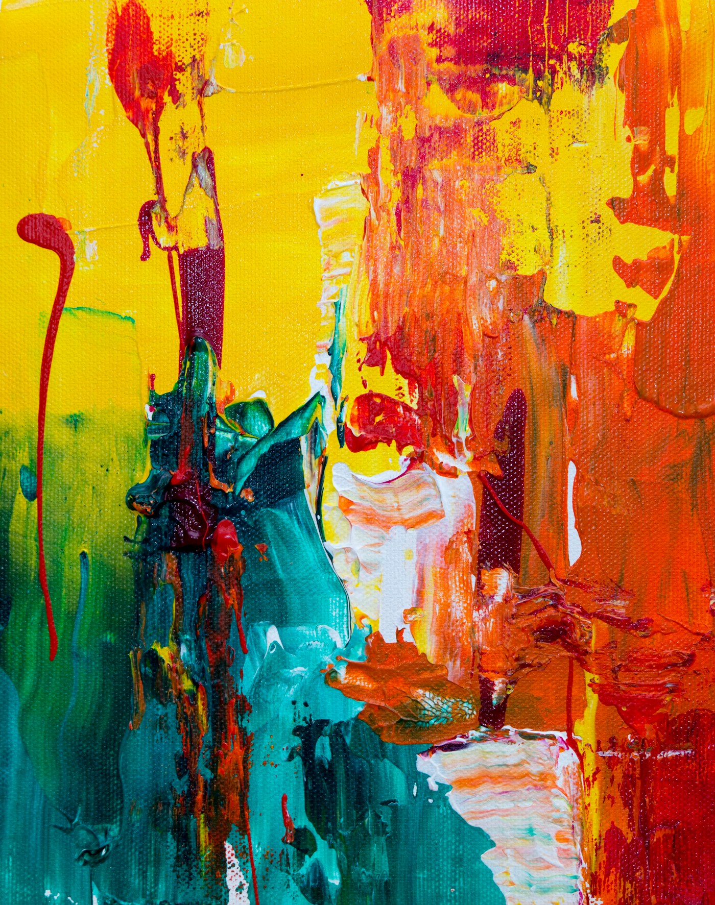 Colourful abstract canvas