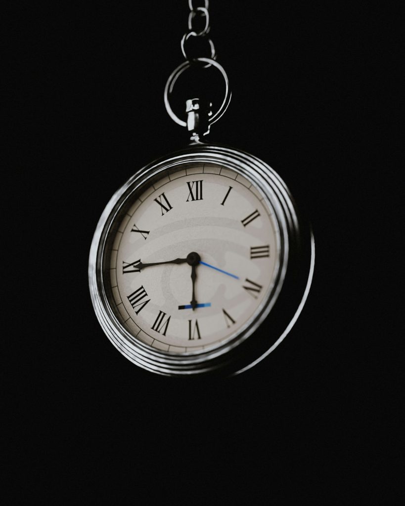 Silver-tone pocket watch