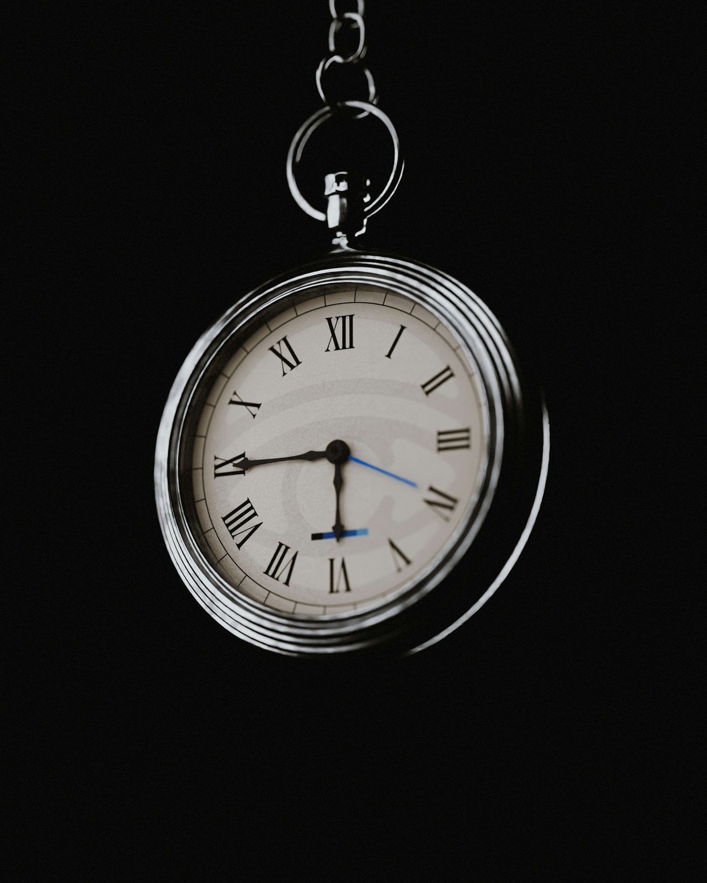 Silver-tone pocket watch
