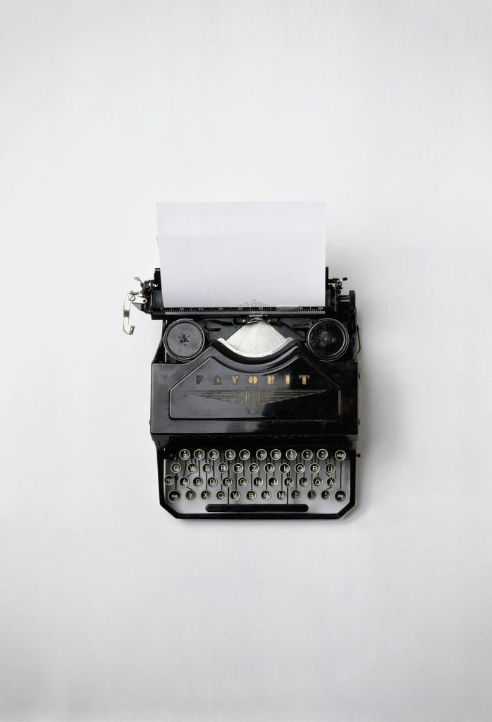 Black desktop typewriter