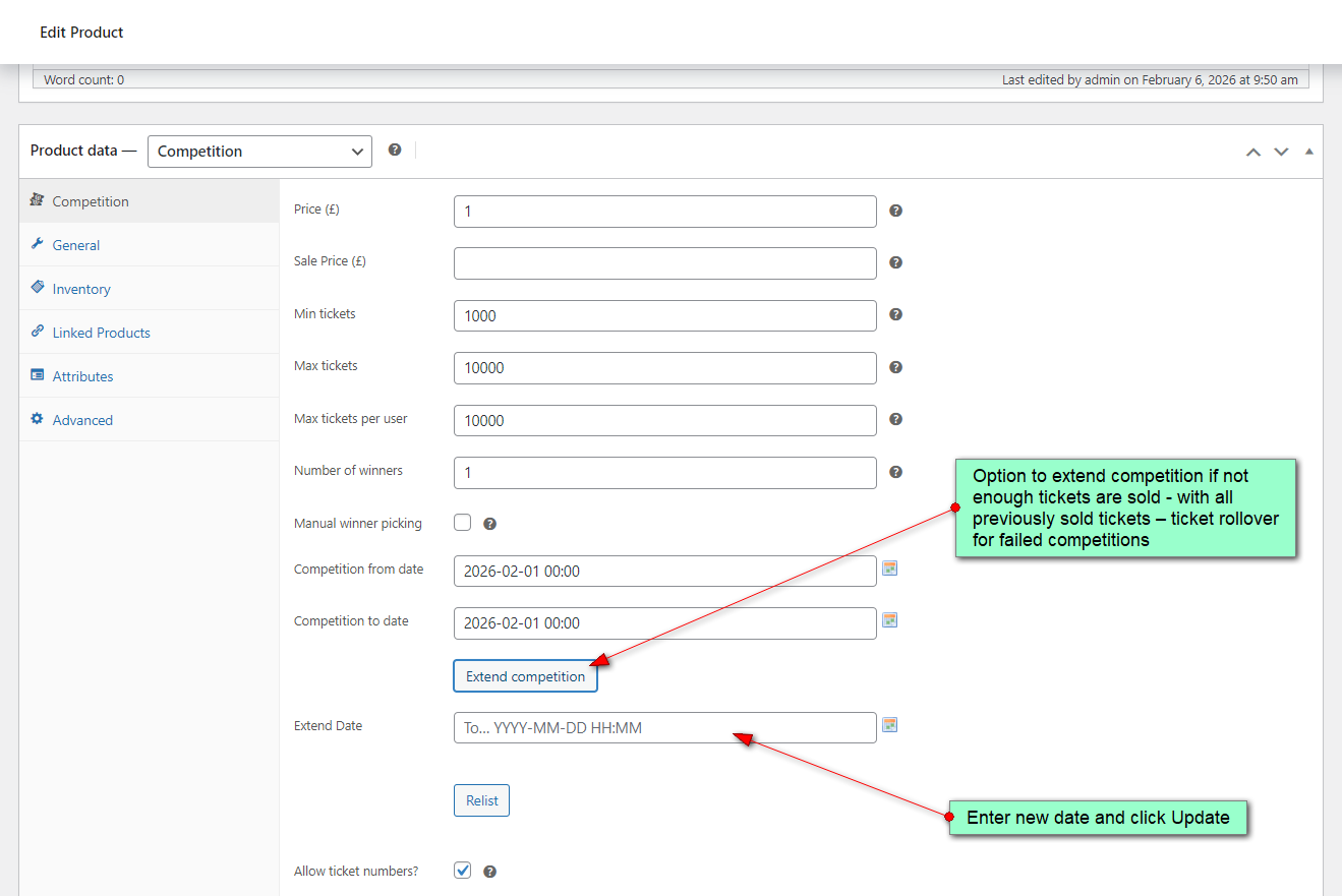 Competitions for WooCommerce Documentation 3